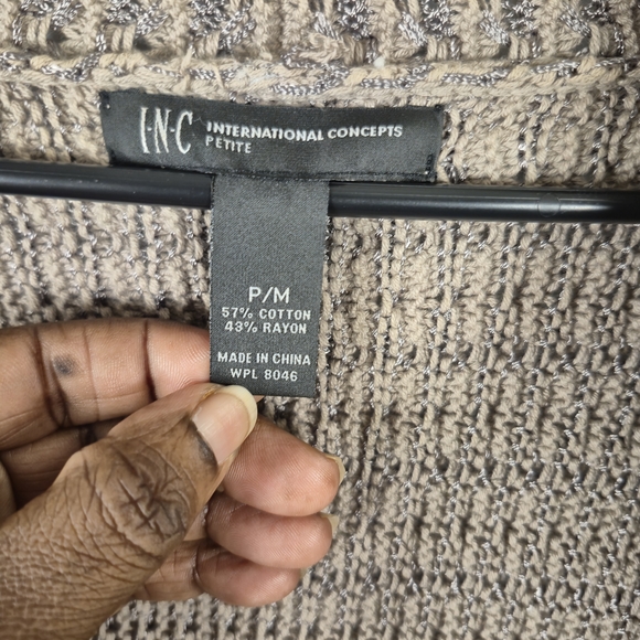 INC International Concepts Cozy Contemporary Chic Shawl Collar Cardigan M - Picture 12 of 13